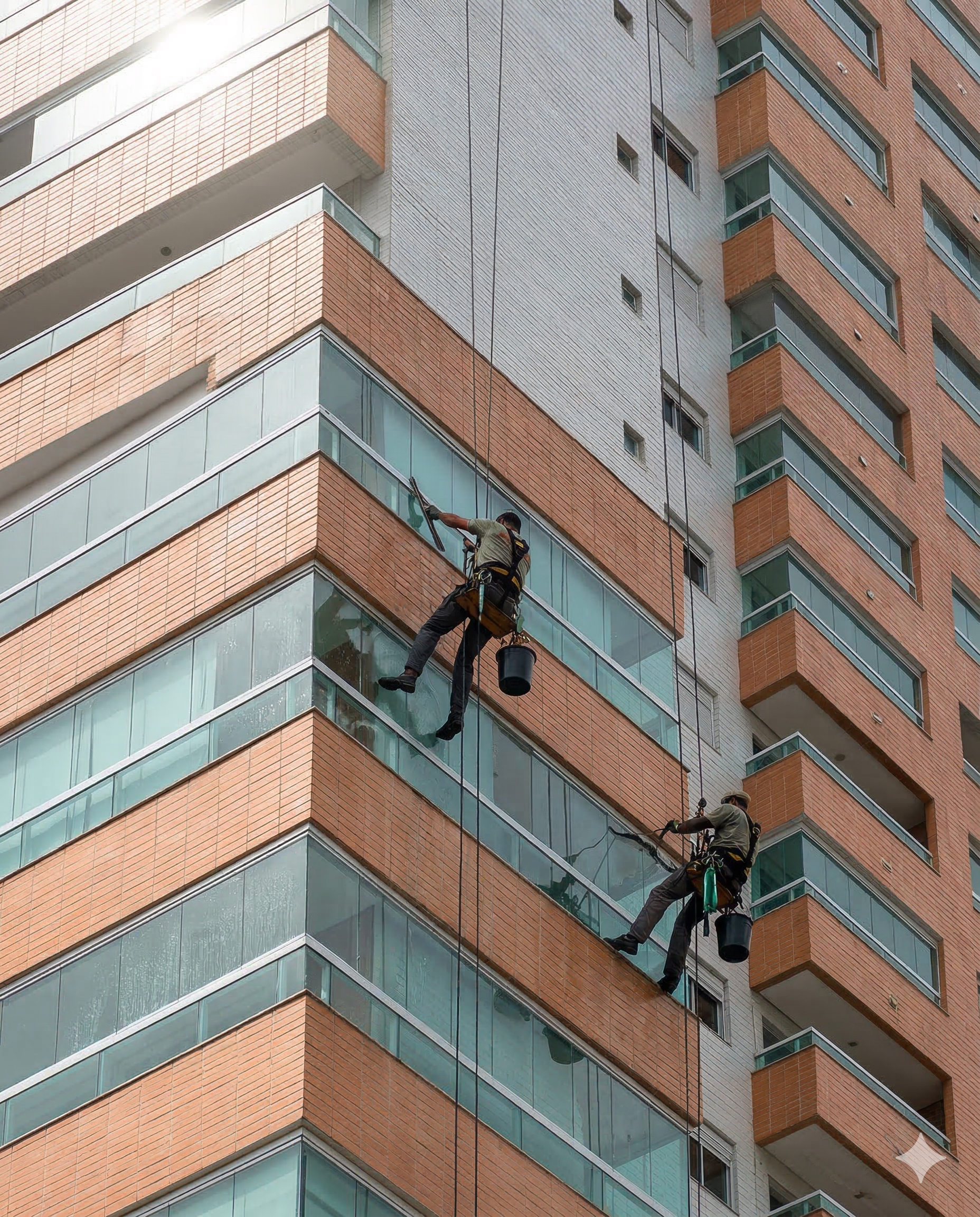 Equipe Stilotec em fachada de edifício
